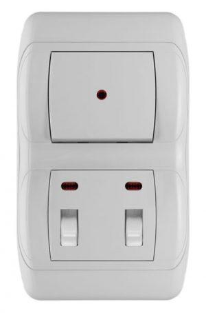 MAJUR Прекинувач трополен 0-1 ројал 15.01.003