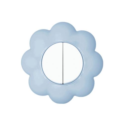 MAJUR Прекинувач сериски хеппи цвет бело-светлосино