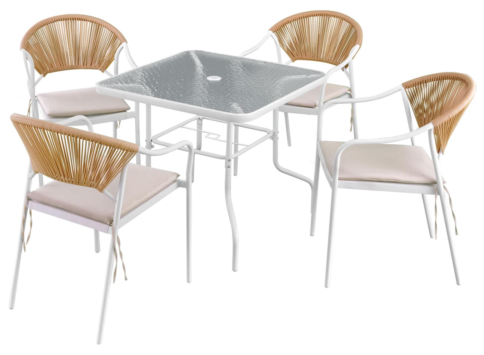 TONS GARDEN Сет маса со 4 столици