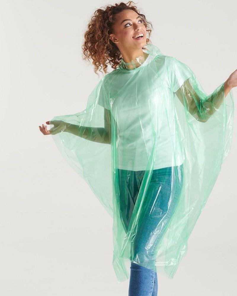 ROLY Кабаница за еднократна употреба бела Shaka Poncho