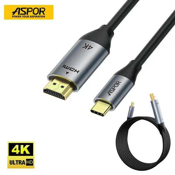 ASPOR Кабел A271 USB-C Кон HDMI 4K 2m