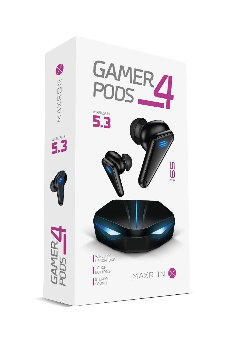 MAXRON Гејмерски Безжични Слушалки EARBUDS GAMER PODS 4 BT 5.3