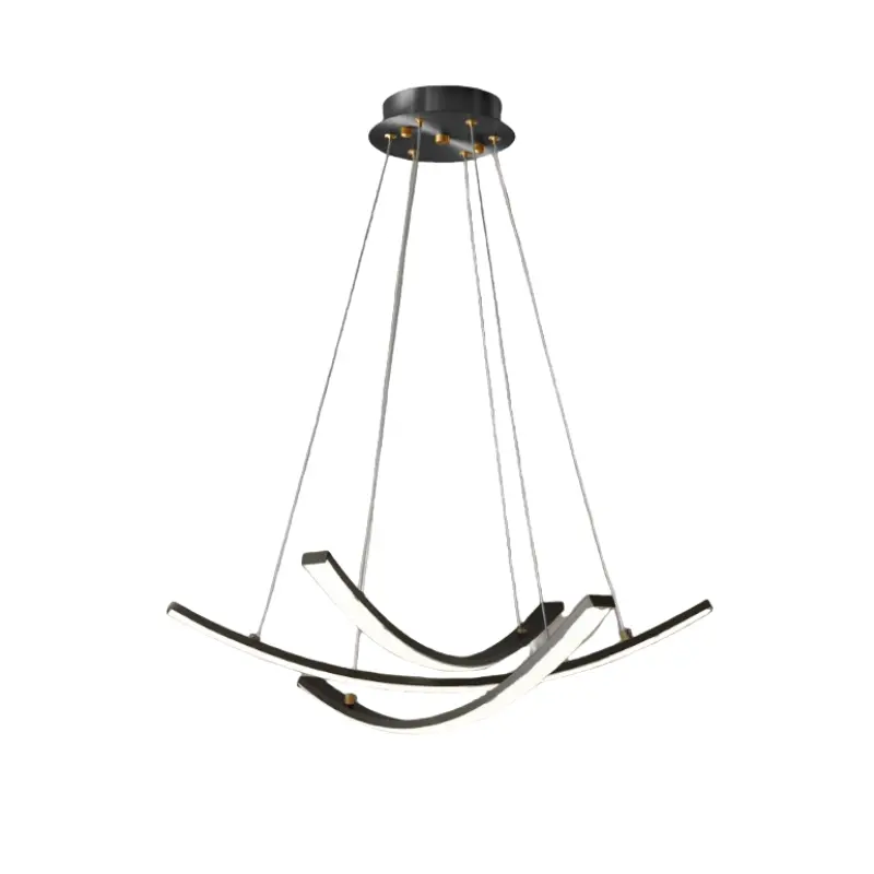Amelia 3 - ЛЕД Висечки Црн Лустер 3colors