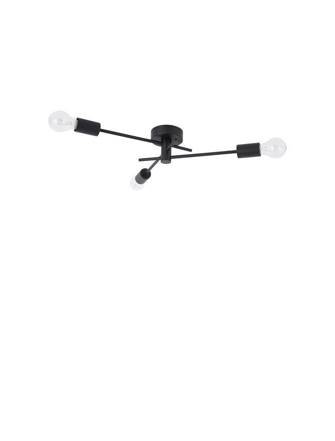 NOVA LUCE Плафоњерка GRANSO 3xE27 Црна  9156303