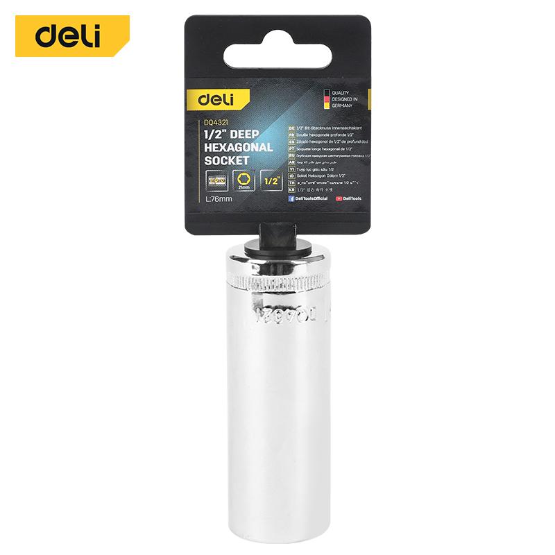 DELI Насаден клуч продолжен 1/2 21мм