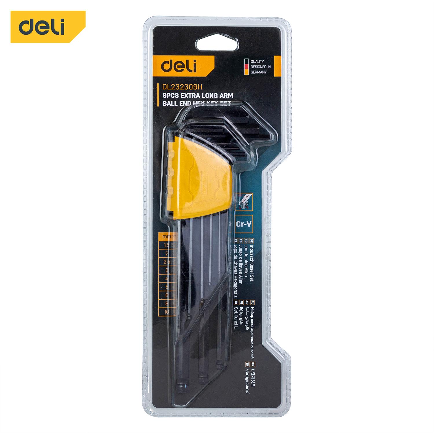 DELI Сет имбуси црни 1.5-10мм екстра долги со топче