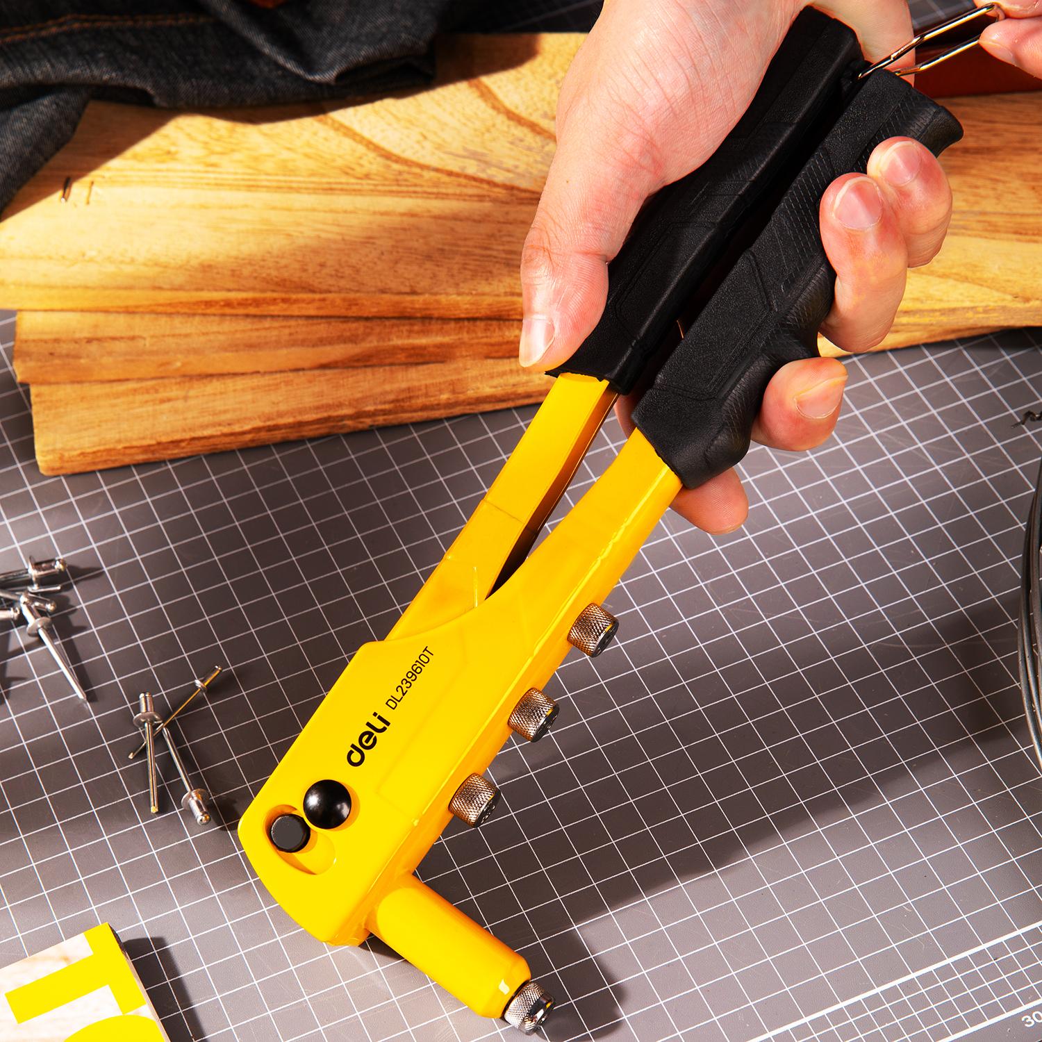 DELI Клешта за попнитни 265мм + 60бр нитни