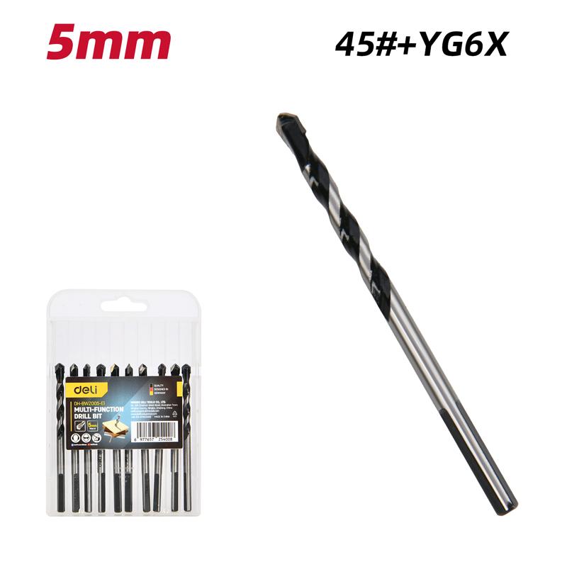 DELI Повеќенаменска бургија 5mm 10пар.