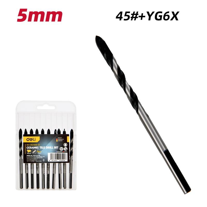 DELI Бургија за стакло и керамика 5mm 10пар.