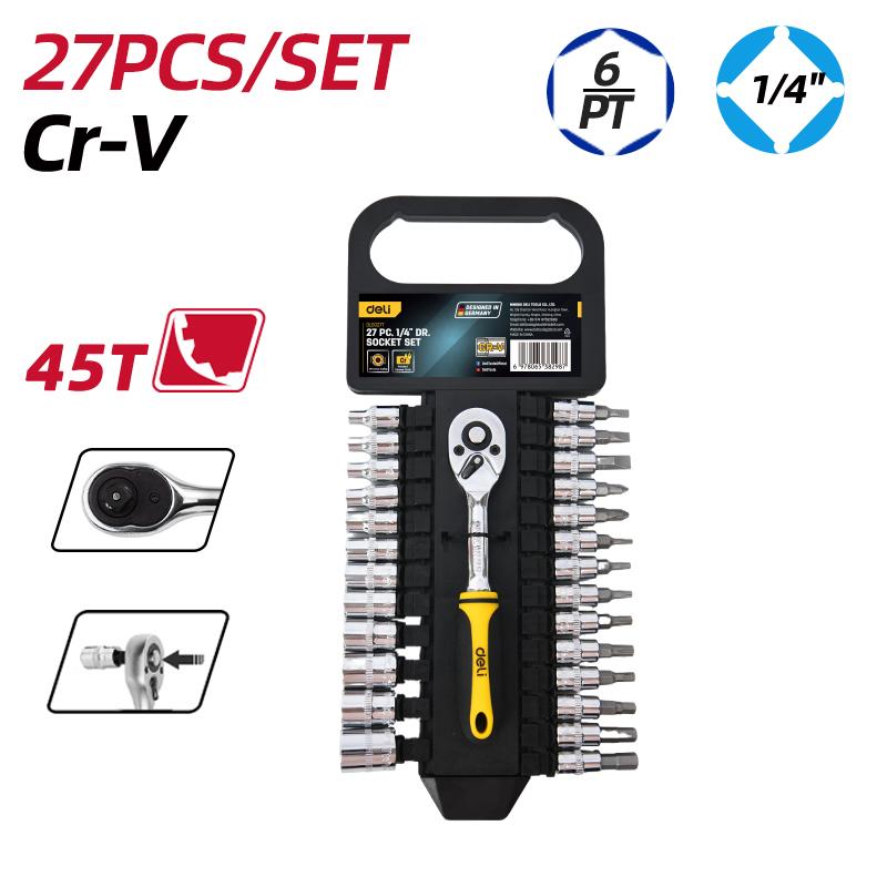 DELI Сет клучеви со крцкалка 27 бр. 1/4