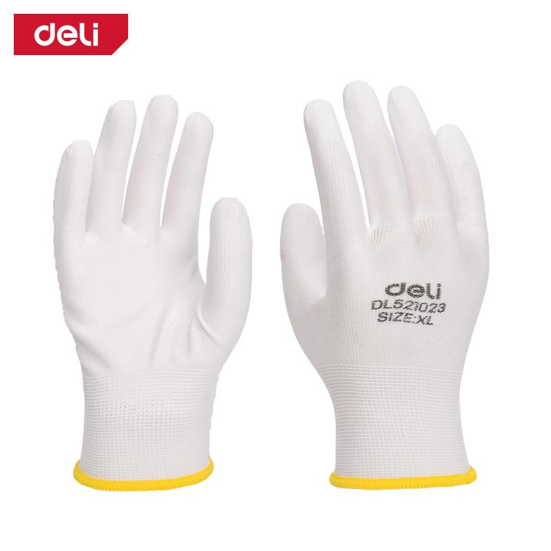 DELI Ракавици со премаз бели 12бр.