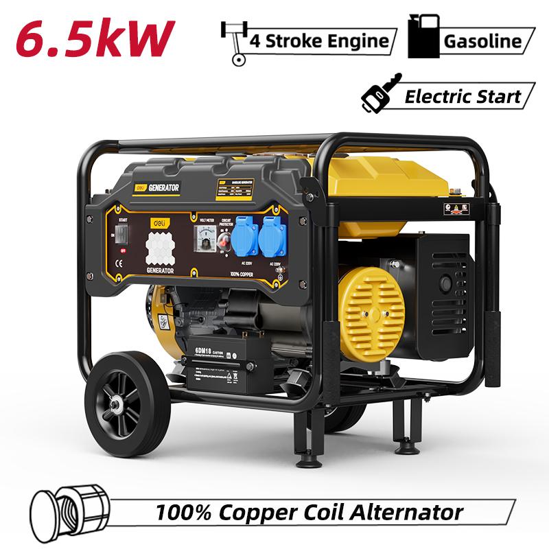 DELI Агрегат на бензин електричен старт 6.5KW