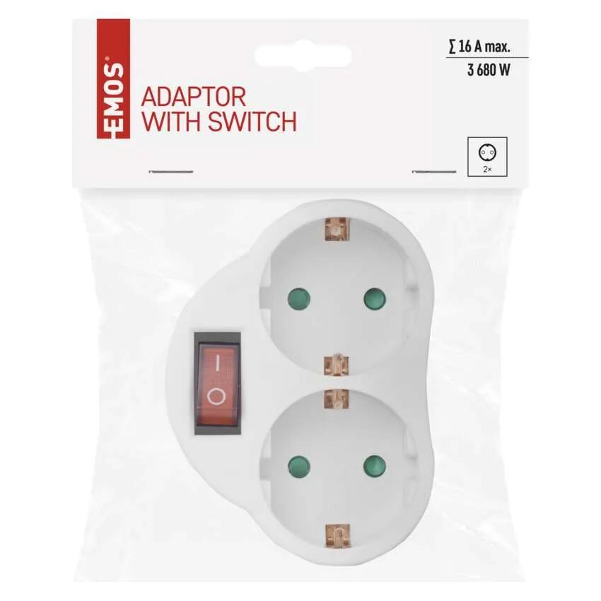 Emos Разделник со прекинувач 2В