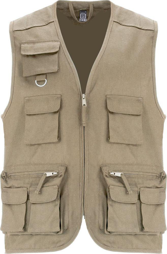 ROLY Машки Работен Елек, песок боја