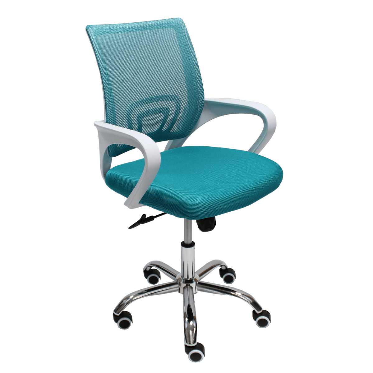 Работен стол Lori White Chrome Тиркиз