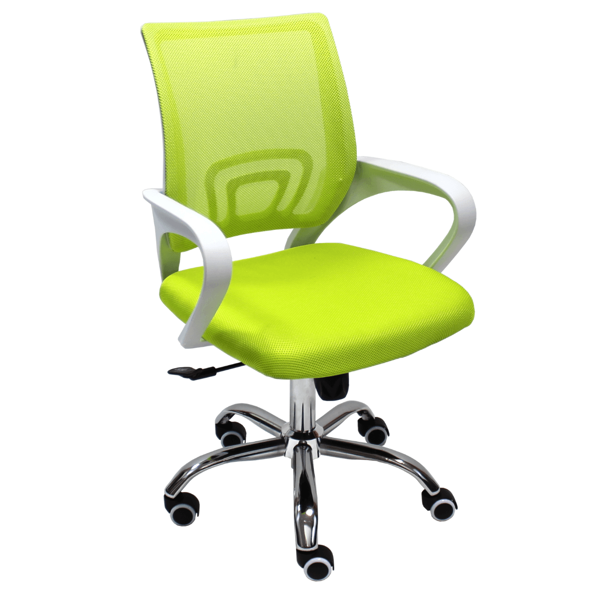 Работен стол Lori White Chrome зелен