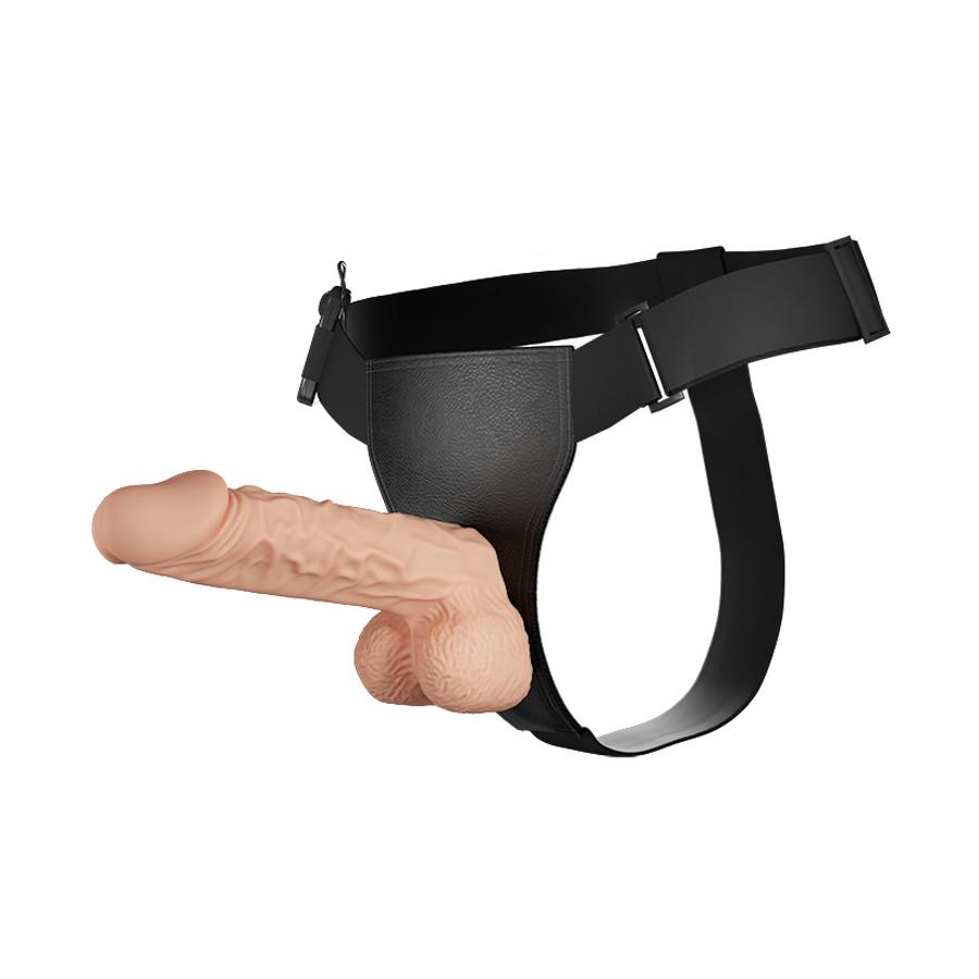 FANTAZIJA Вибрирачки стреп он со мек дилдо Real Deal 24cm