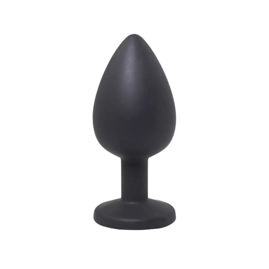 FANTAZIJA Анален дилдо мал црн силиконски со циркон