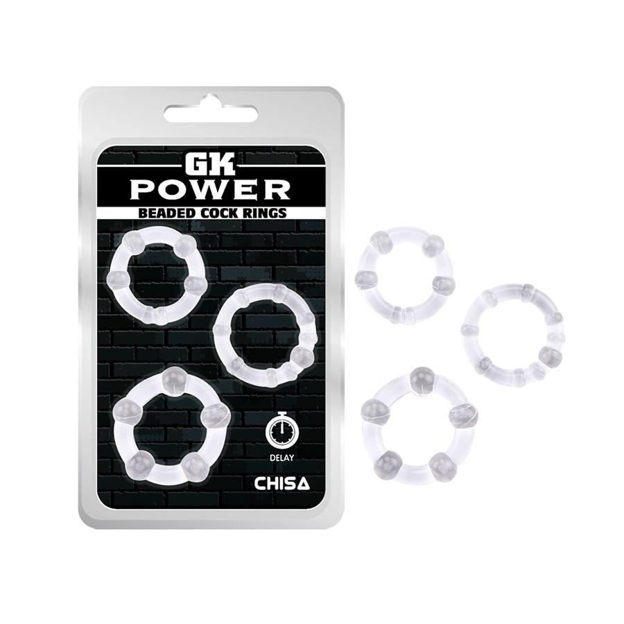 FANTAZIJA Сет од 3 прстени Beaded Cock Rings