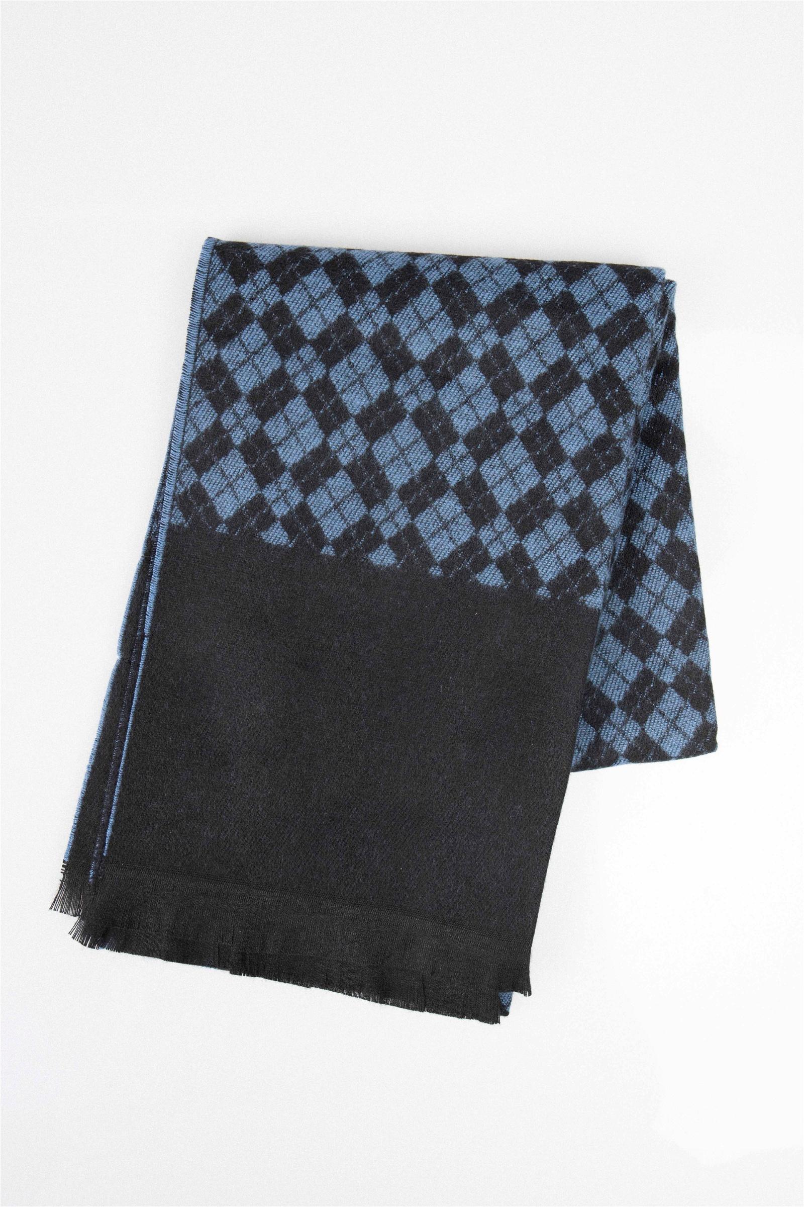 TUDORS Машки плетен шал SL220002-603 црн