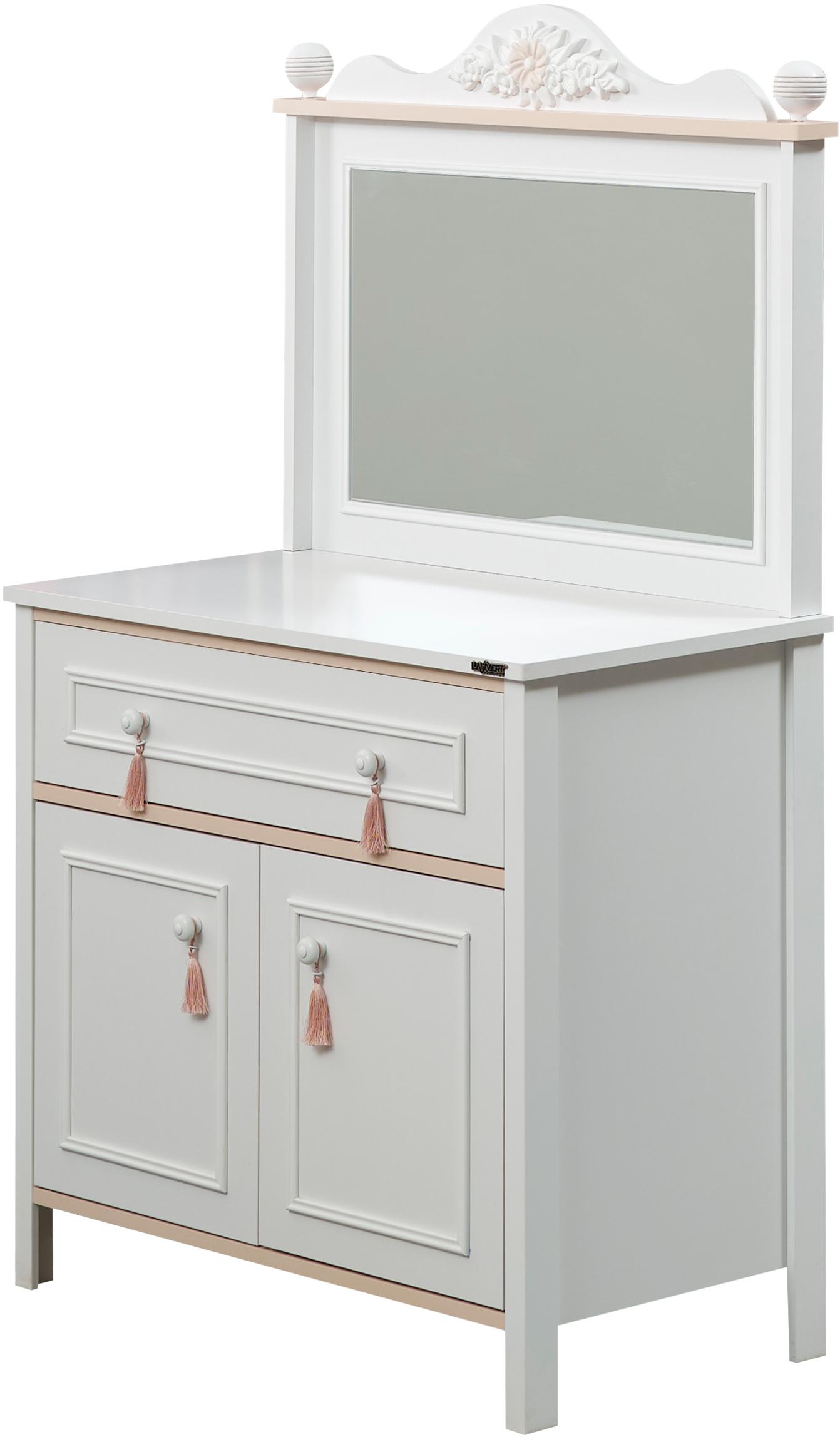 FATINA XXLKids & Teens Плакар со Огледало Alya Set 85 x 52 x 80 cm Бела