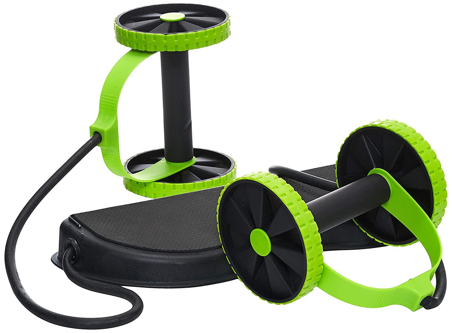 Мултифункционален Ролер за Вежбање, со Подлога, Црно-зелен