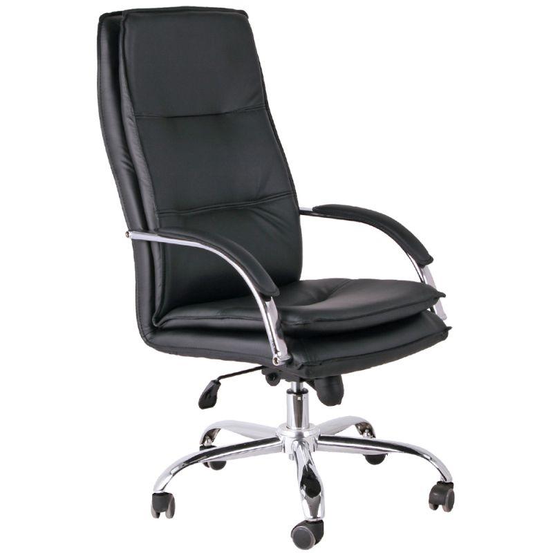 STOLICI.MK Executive Modern Manager Стол DIPLOMAT Челичен хром, Црн