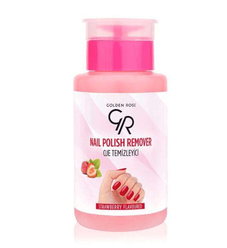 GOLDEN ROSE Отстранувач на лак  со пумпица (јагода)