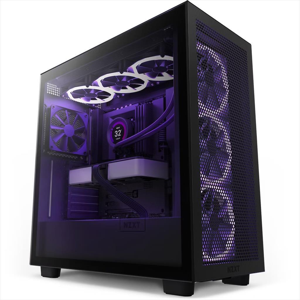 NZXT Куќиште atx mid-tower h7 flow w/window + front & top mesh 2xf120q quiet 120mm fans