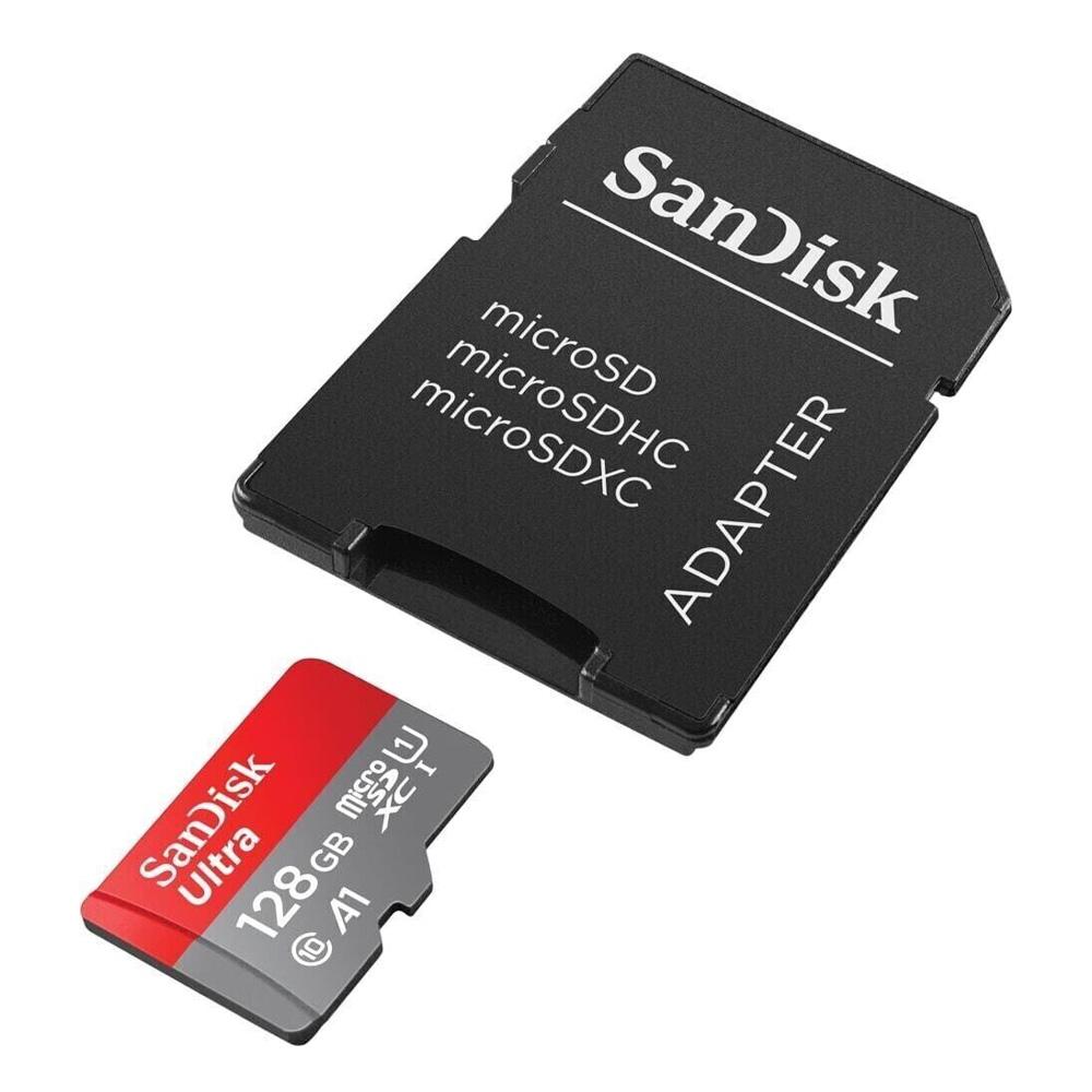 Selected image for SANDISK мемориска картичка MicroSD 128GB SanDisk Ultra + адаптер SDSQUAB-128G-GN6MA сиво-црвено