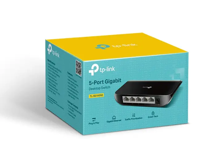 TP-LINK Mрежен прекинувач 5-Port Gigabit Desktop Switch