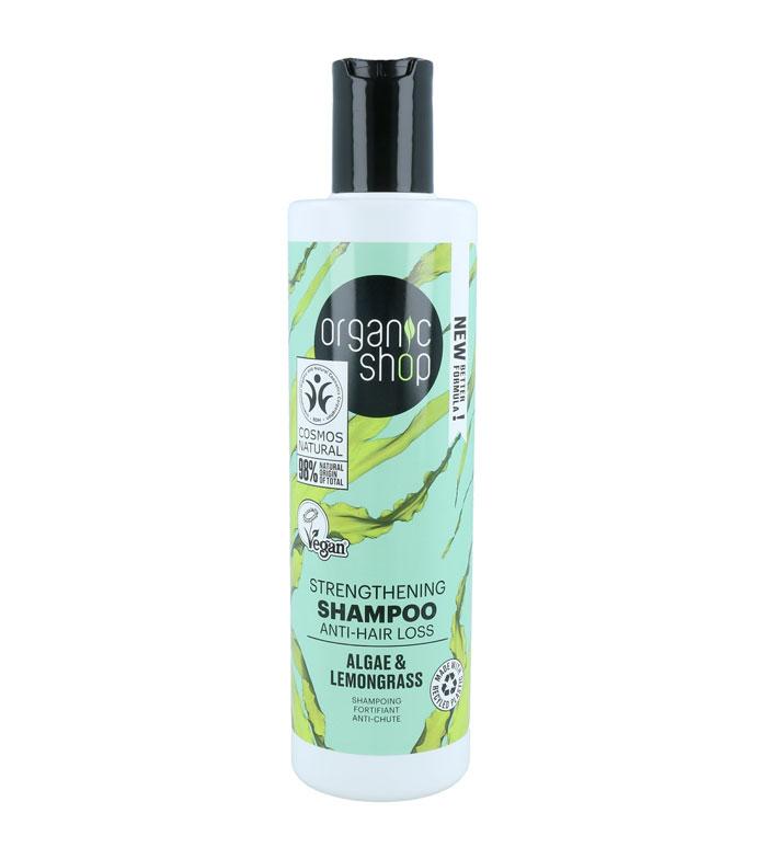 ORGANIC SHOP Anti-hair loss шампон за зајакнување на коса од алги и лимонова трева – 280 мл.