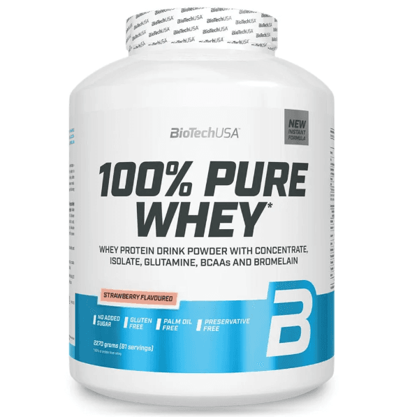 BIOTECHUSA 100% Pure Whey Протеин Јагода 2270г