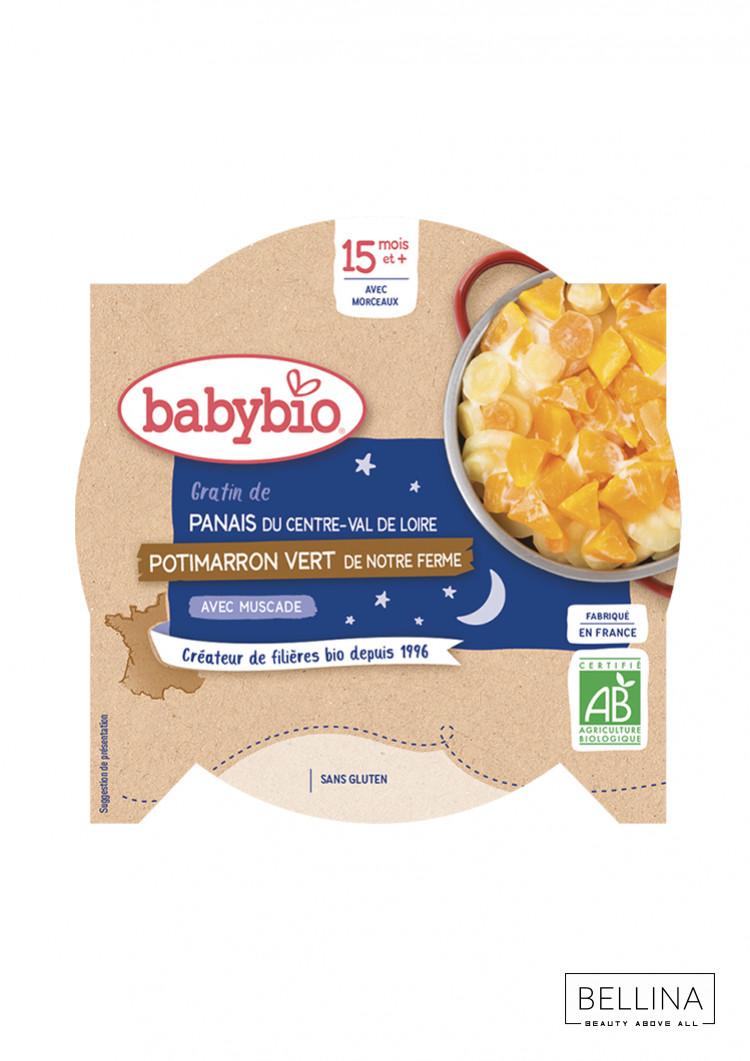 Selected image for BABYBIO Органски безглутенски оброк од пашканат, тиквички и морско оревче 260 гр.