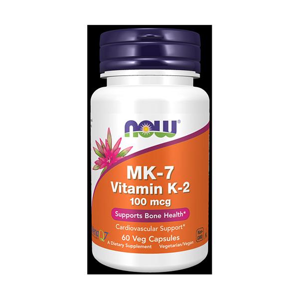 NOW FOODS Mk-7 vitamin k-2 капсули 100mcg, 60 парчиња