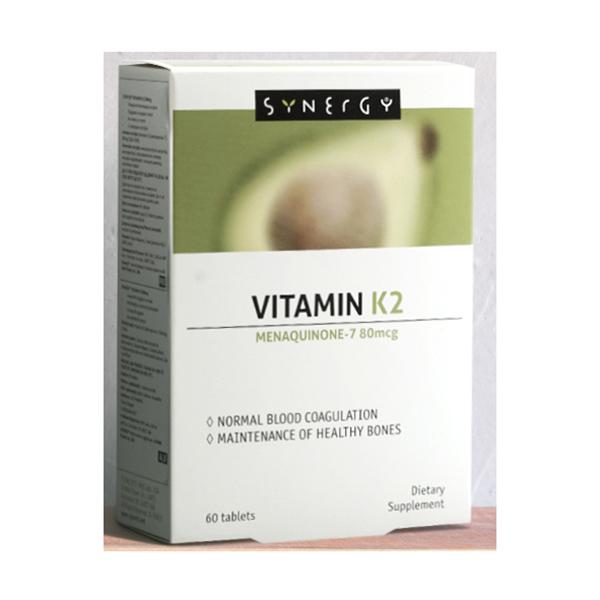SYNERGY Витамин k2 таблети 80mcg, 60 парчиња