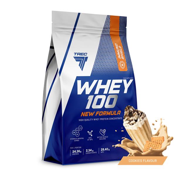 TREC NUTRITION Протеин Whey 100 New Formula 2000г. Immuno Shield - Cookies and Cream
