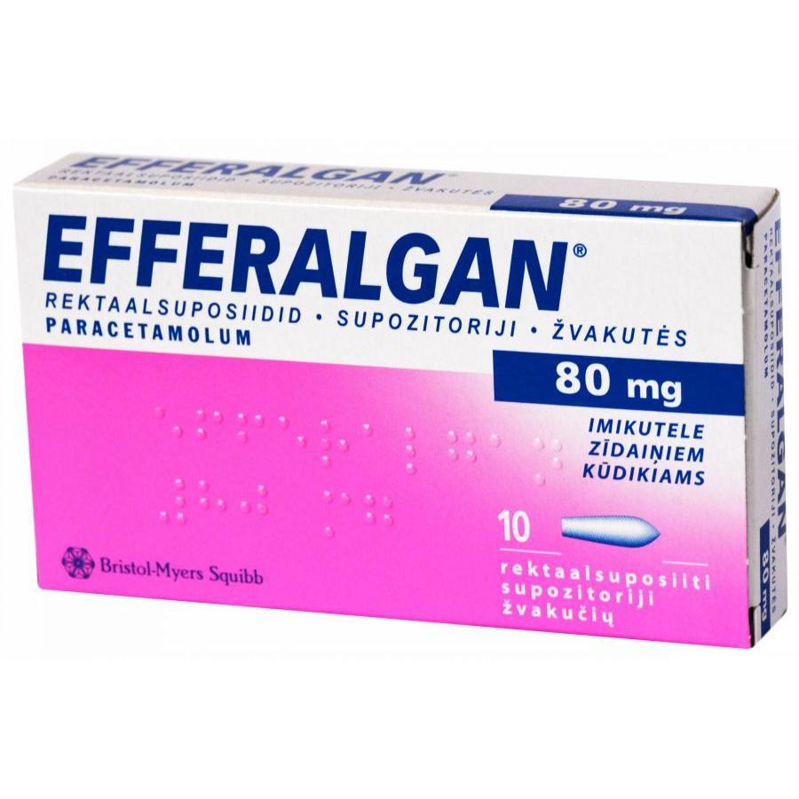 UPSA Efferalgan suppositories таблети 10x 80mg