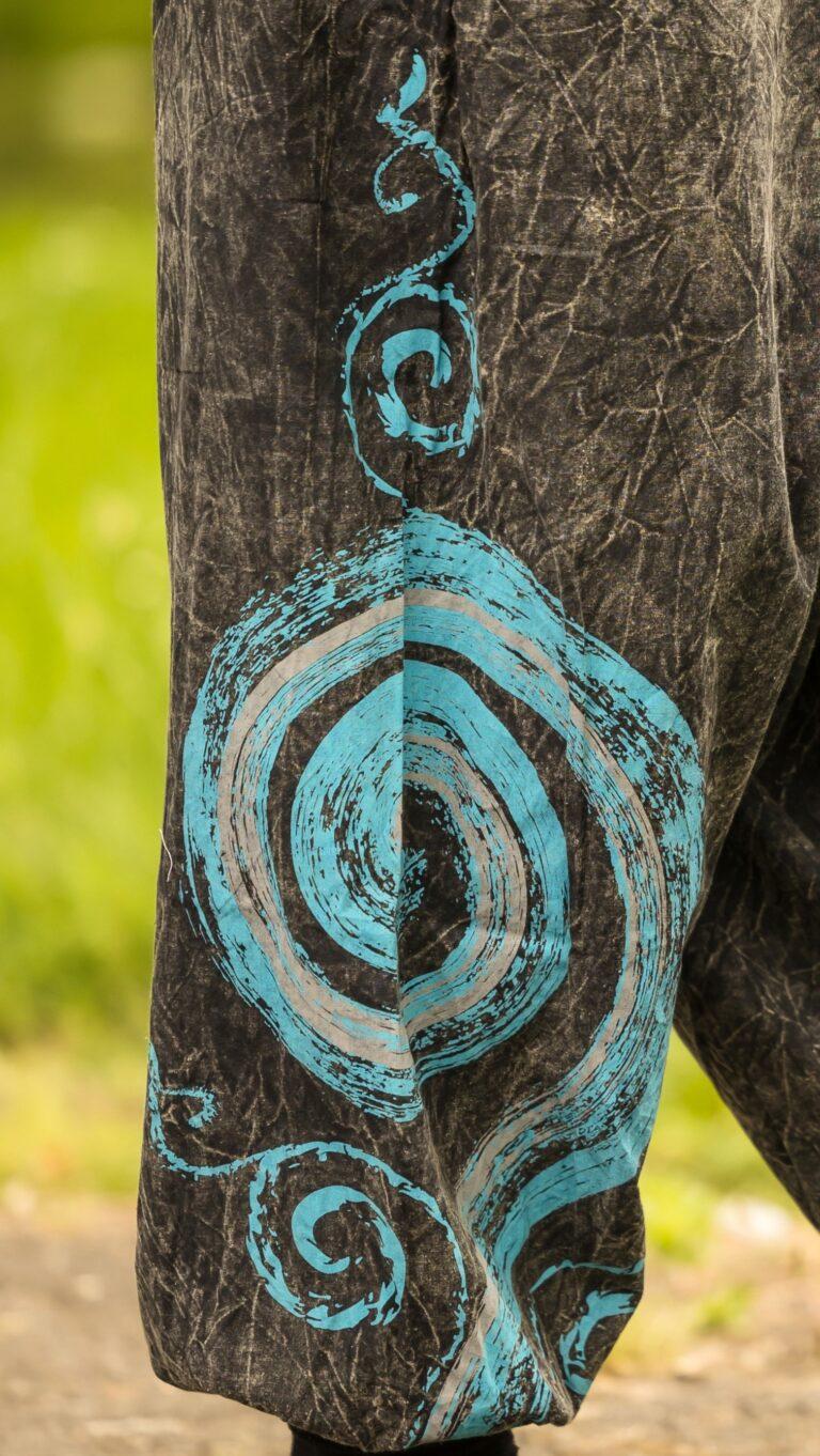 HIPPIE PLANET Харем пантолони - L/XL Сиво - сини