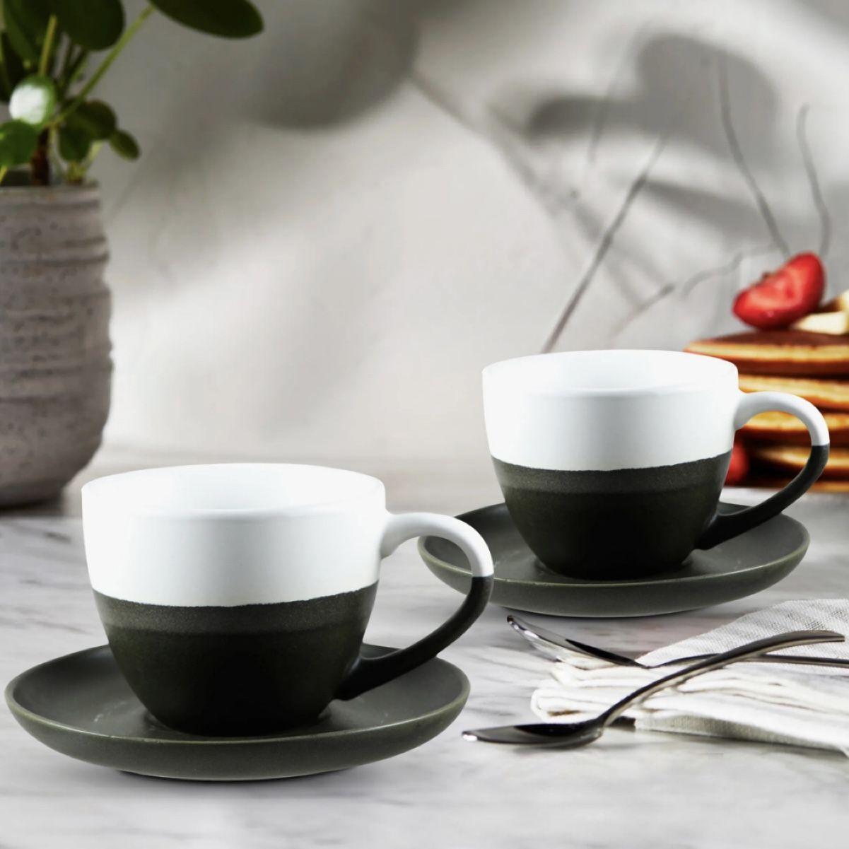 Сет Од 6 Шолји Од 80Мл, Со Тацни