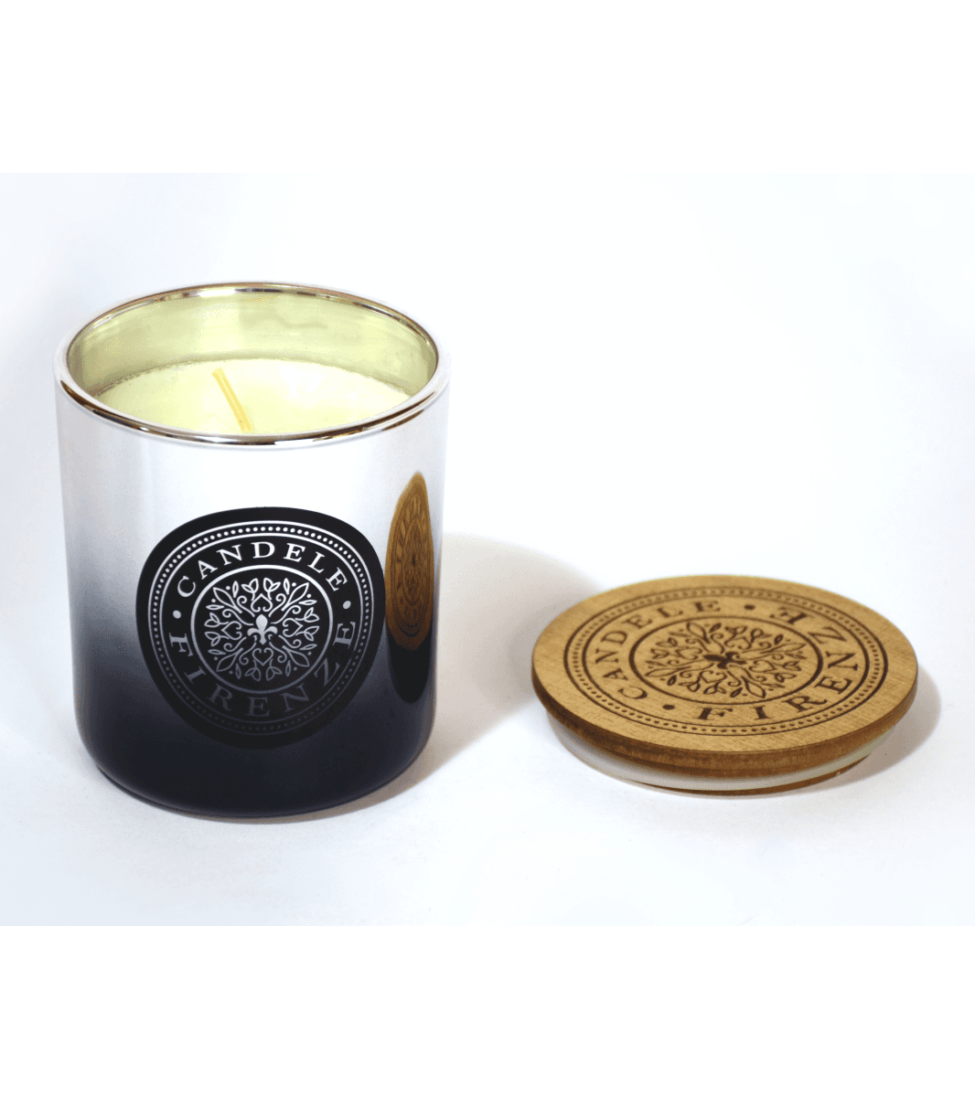 Selected image for CANDELE FIRENZE Свеќа Glass (металик сребрена засенчена)