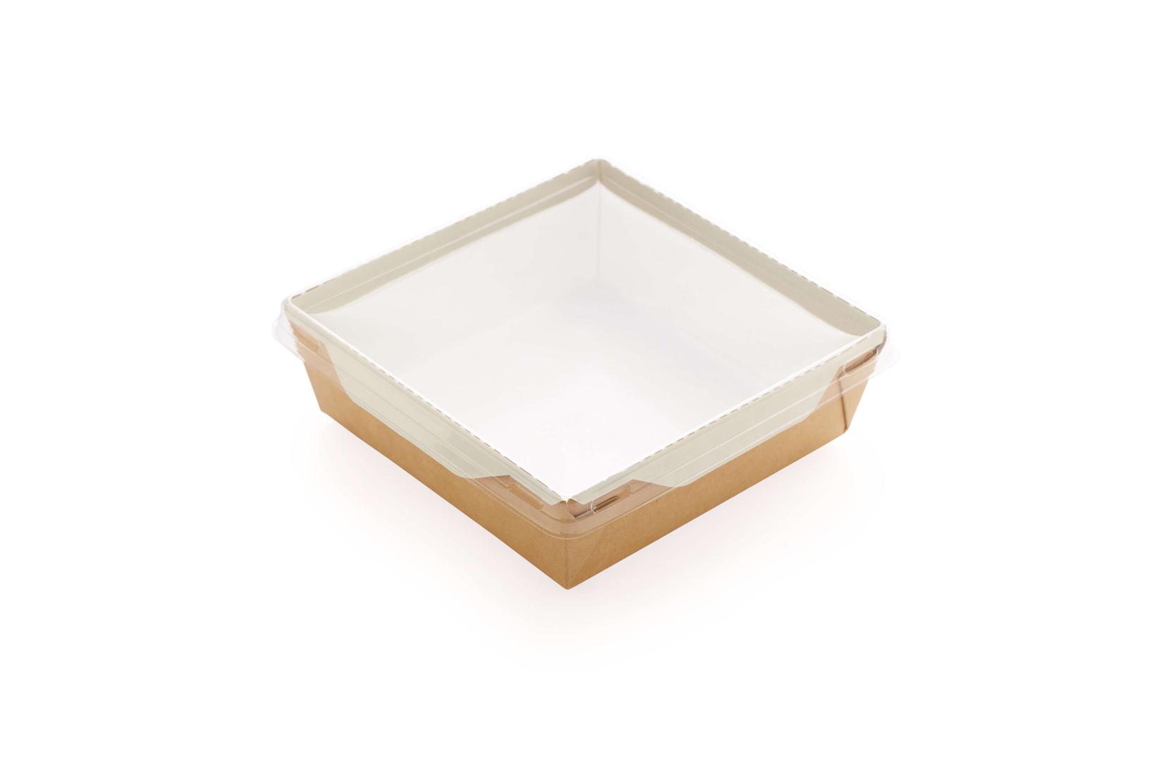 Кутија за салата со транспарентен пластичен капак 200парчиња
