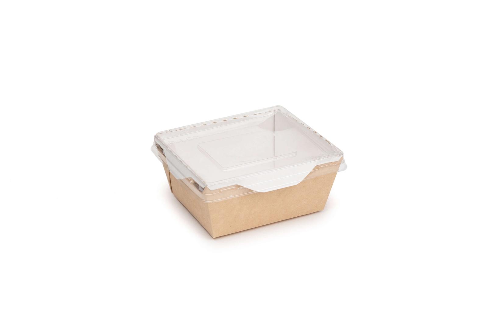 Кутија за салата со транспарентен пластичен капак 350парчиња