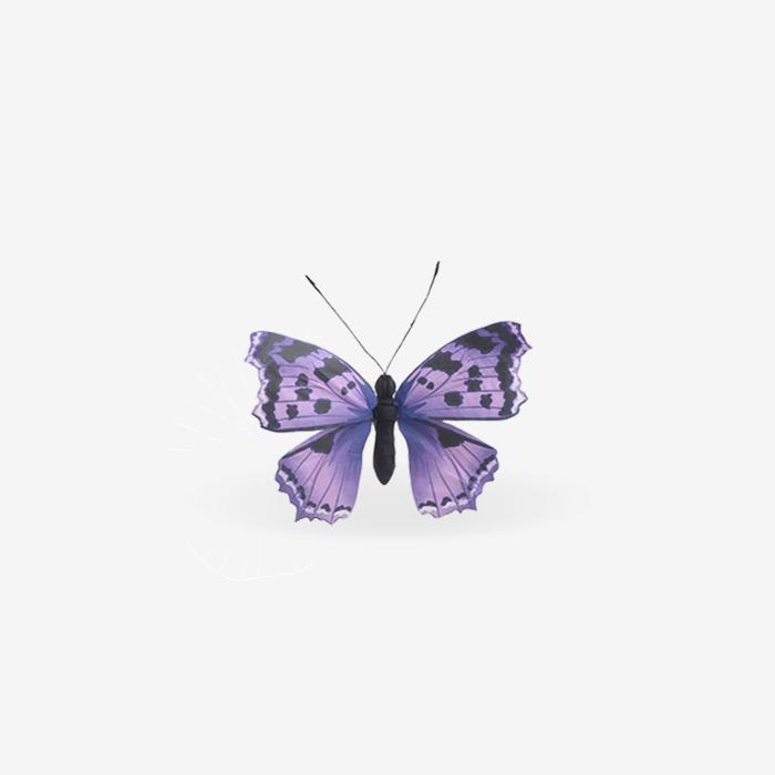 SMART LIVING Декорација Butterfly ВиолетоваY22cm