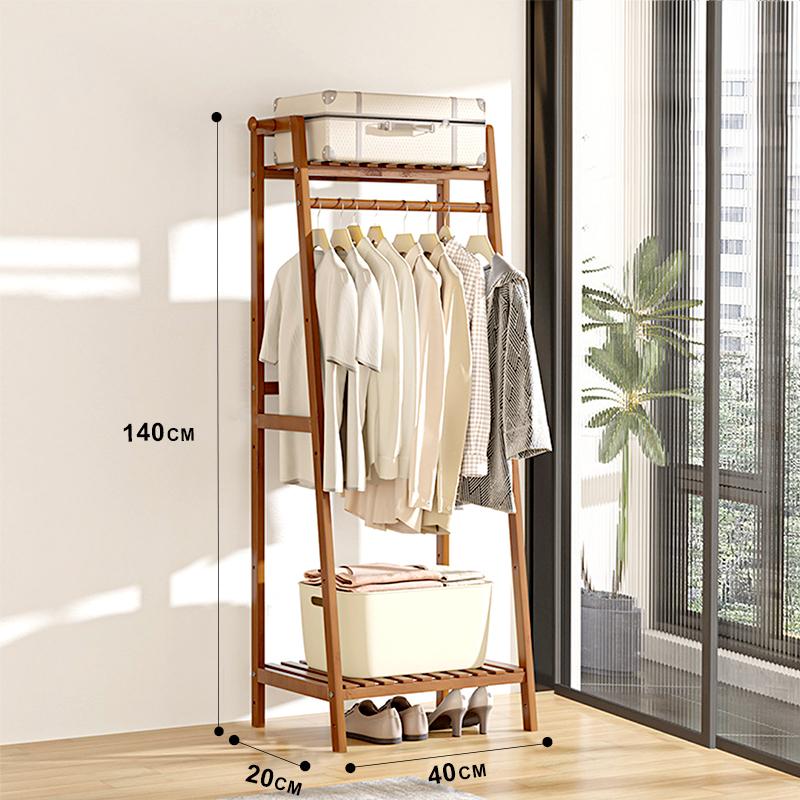 HOME IDEA Гардеробер за Алишта Од Бамбус (50х140х40см.)