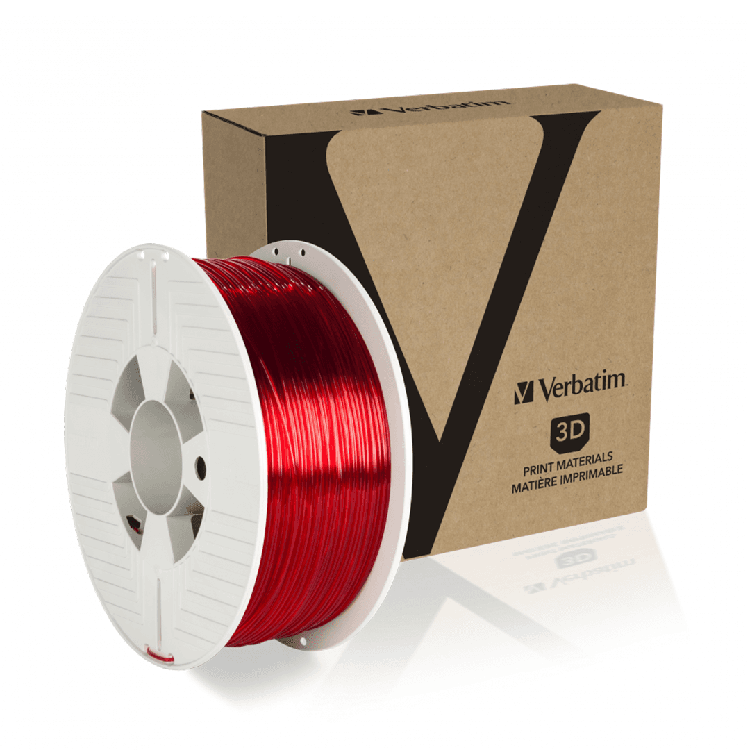 VERBATIM PET-G 3D Филамент за принтер, црвен, транспарентен