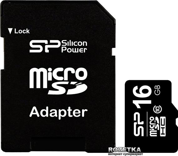 SILICON POWER Мемориска картичка mSD Card 16GB