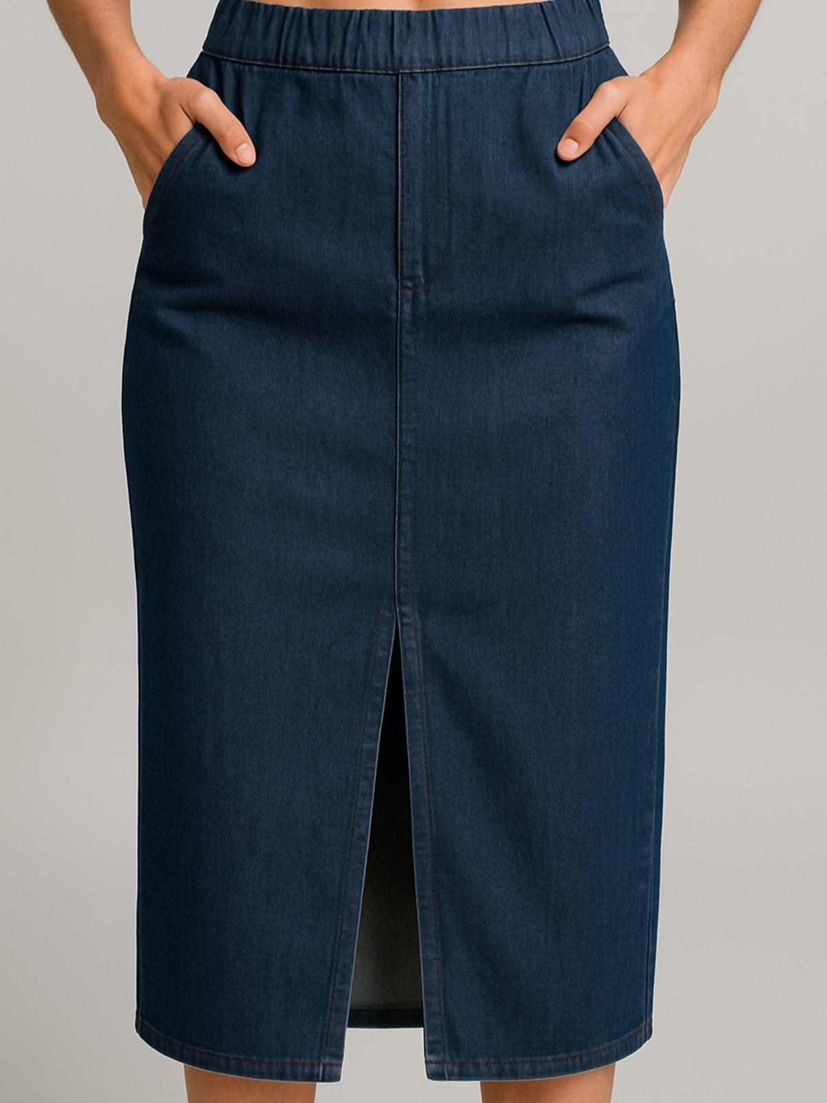 Iveri Сукња темен тексас