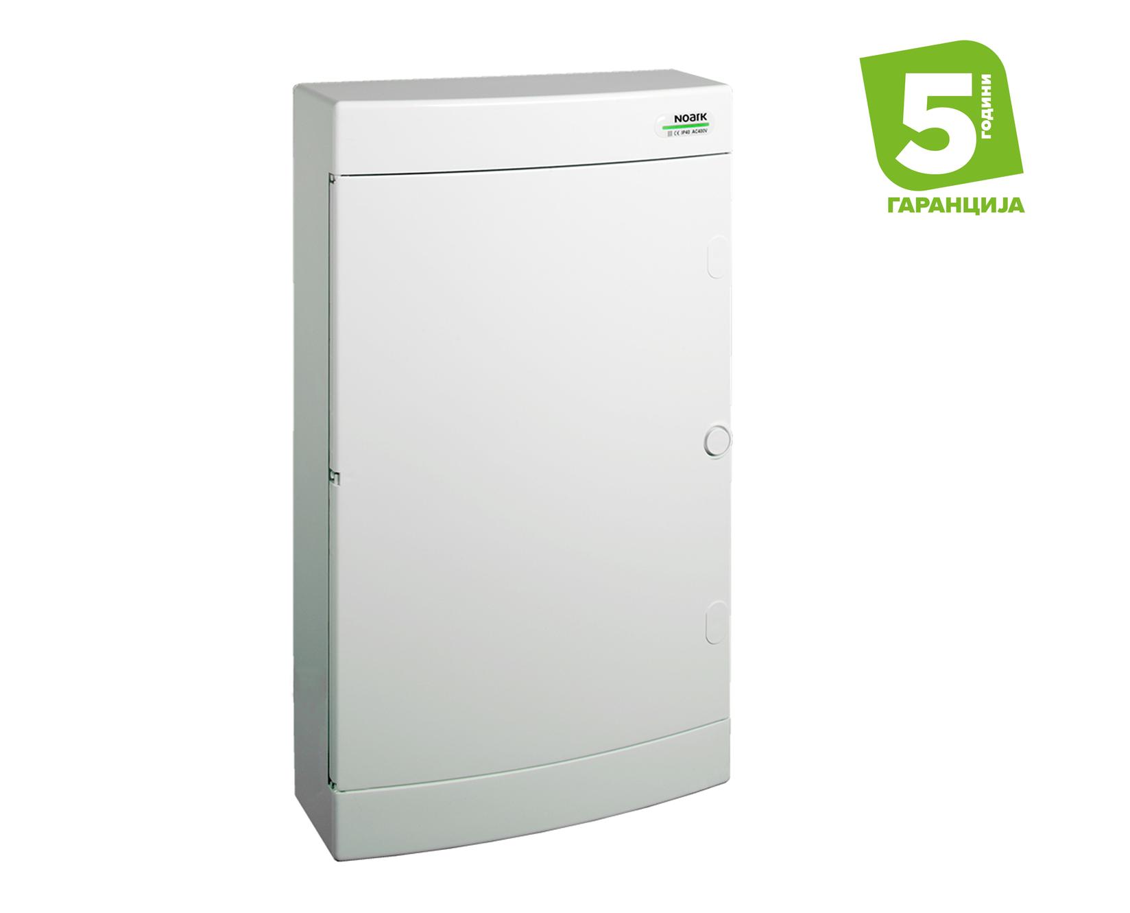 Noark Спратна табла на ѕид 36 модули бела врата