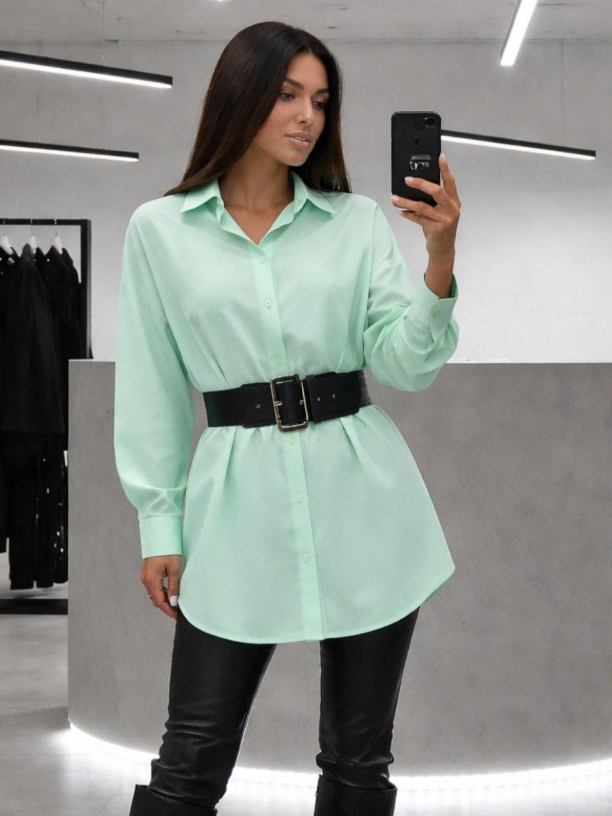 IVERI Кошула минт свилена